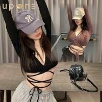 ราคา เสื้อสายเดี่ยวไขว้หน้า ใส่เที่ยว เสื้อสายฝอ ไขว้หน้า ผ้ายืดเยอะ+นิ่ม เสื้อครอป (21771411281)