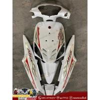 ราคา ชุดสี Mio ตัวเก่า สีขาวลายไฟอินโด งานแท้ทำสี ชุดสี Yamaha Mio5vv สีาวลายไฟ (20103146798)