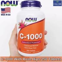 ราคา Sustained Release Vitamin C 1000 mg With Rose Hips 250 Tablets - Now Foods วิตามินซี (5528467475)
