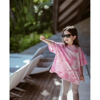 ราคา DB1023 เสื้อมัดย้อม คู่แม่ลูก ☀️ สีชมพู Cotton 100% (25972368542)