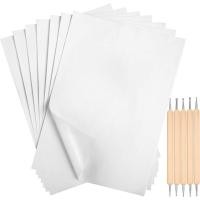 ราคา Outus 100 แผ่นสีขาวคาร์บอน Graphite Transfer กระดาษ 11.7 x 8.3 นิ้ว Tracing Carbon Copy Graphite กระดาษ 5 ลายนูน Stylus Tracing Dotting เครื่องมือสําหรับผ้าไม้ (56151894151)