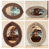 ราคา กระจกไม้แกะสลักติดผนัง ไม้สัก แกะสลักลายดอก ลายไทยโบราณ ขนาด 60x90 ซม. กระจกเงาติดผนัง กระจกไม้แกะลาย งานแฮนด์เมด (55905142228)