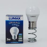 ราคา หลอดไฟ LED(หลอดปิงปอง) (E27) แสงสีขาวขนาด 3 W แพ๊กคู่ Lumax (1485366739)