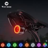ราคา WEST BIKING อัจฉริยะไฟท้ายเบรคจักรยานอเนกประสงค์ไฟท้าย IP66 กันน้ํา ร้อยแสงสีสันขี่จักรยานรีโมทคอนโทรลไฟท้าย (24168652443)