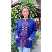 ราคา เสื้อม่อฮ่อมฟอกหิมะแขนยาว (25501546818)