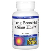 ราคา บำรุงปอด ไซนัส Natural Factors, Lung, Bronchial & Sinus Health, 45 Tablets (27706275955)