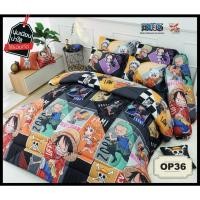 ราคา ลิขสิทธิ์แท้%OP36:One Piece (ลายการ์ตูนวันพีซ )Sweet dreams ชุดเครื่องนอนสวีท ดรีม ลายการ์ตูน ชุดผ้าปูที่นอน 3.5,5,6 ฟุ (22158279056)