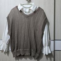 ราคา เสื้อกั๊กไหมพรมถัก✌️มือ2 (52552152811)