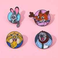 ราคา 4 ชิ้น/เซ็ต Zootopia ป้ายโลหะ Nick Fox Judy Lightning Sloth Leopard Police Officer เข็มกลัด (48553971839)