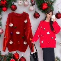 ราคา เสื้อไหมพรม​ OCT23013​ ชุดคริสมาสเสื้อไหมพรม เสื้อแขนยาวไหมพรม เสื้อกันหนาวสีแดง ต้อนรับวันคริสมาสต์ มี1 สี​ ฟรีไซส์ (40065461437)