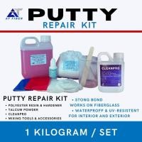 ราคา ชุดซ่อมบำรุง โป๊ว อุด รอยแตกไฟเบอร์กลาส งานดาดฟ้า บ่อซีเมนต์ PUTTY Repair Kit (43668019396)