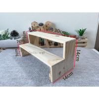 ราคา Madoodiiz ชั้นไม้สน ชั้นไม้เล็ก2ขั้น(บันได30cm) 30*7*14cm พร้อมส่ง (11632214104)