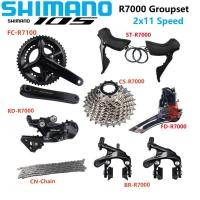 ราคา Shimano 105 R7000 Groupset FC-R7100 Crankset CS-R7000 Chain Shifter ST-R7000 เบรค Caliper RD สับจานหน้าสําหรับจักรยานเสือหมอบ (50903909222)