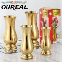 ราคา ออเรียล แจกันสแตนเลสสีทอง สำหรับตกแต่งดอกไม้ในสไตล์โมเดิร์น (53701215138)