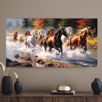 ราคา ไม่มีกรอบ8ม้าภาพมงคลม้าฮวงจุ้ยตกแต่งบ้านภาพวาดผ้าใบภาพวาด (52502614324)