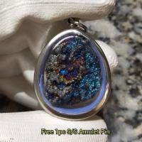 ราคา จี้เหล็กไหลสีน้ําเงิน 蓝力吊จี้เหล็กไหล พระเครื่อง马来西亚力 100% เหล็กไหลธรรมชาติ (52101873622)