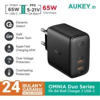 ราคา AUKEY PA-B4 PPS Adapter Charger 65W Dual-Port Type C PD Power Delivery (44405724730)