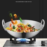 ราคา กระทะสแตนเลส 2หู กระทะ2หูใบใหญ่ กระทะสแตนเลสก้นลึก กระทะทรงลึก กะทะ2หู สแตนเลส กระทะผัด กระทะทอด กระทะใบใหญ่ กระทะ ใบ (27821608032)