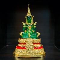 ราคา พระแก้วมรกตฐานกลม งานปิดทองประดับเพชร (หน้าตัก5นิ้ว สูง25ซม.) (5883614861)