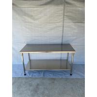 ราคา โต๊ะสแตนเลส 2 ชั้น เกรด 304 ขนาด 150 ซม. X 70 ซม. สูง 79 ซม. แบบเชื่อมทั้งตัว Stainless Table (29370848368)