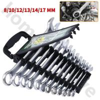 ราคา ประแจปากตาย ประแจแหวนข้าง หกเหลี่ยมหัวบอล 9 ตัวชุด (ยาว) 8-19mm 6/8 piece combination wrench set 8 to 19mm dual purpose (26255593400)