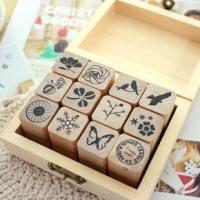 ราคา **เก่าเก็บ** (Sales) Stamp Set ชุด Nature Pattern ขนาดทั้งเซ็ท 10 x 8 x 4 cm. (2085463860)
