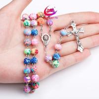 ราคา สร้อยคอลูกประคําทางศาสนาหลากสีที่สุดสําหรับจี้ไม้กางเขนไม้กางเขนโซ่ลูกปัด Jewe (40978195759)