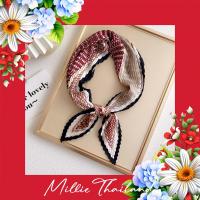 ราคา ผ้าพันคออัดพลีทสีแดง ♥️ By Millie Thailand (24053206006)