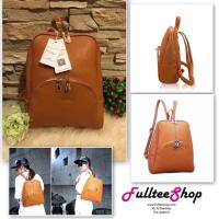ราคา ZARA Quilted rucksack bag สีน้ำตาล (13721789)