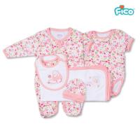 ราคา Fico เสื้อผ้าเด็ก item 6 ลายดอกชบาชมพู (5849383196)