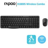 ราคา คีบอร์ดและเมาส์ไร้สายในตัวเดียวกัน (2in1) Wireless RAPOO (X1800S) Black คีบอร์ดไร้สาย 1USB ประกันศูนย์2ปี (10315833662)