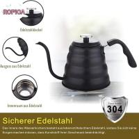 ราคา กาต้มน้ํากาแฟ ROPICA ความจุ 1 ลิตรสแตนเลสเทกว่าหม้อกาแฟมืออาชีพพร้อมเทอร์โมมิเตอร์กาต้มน้ําหยดร้านกาแฟ (53155160499)