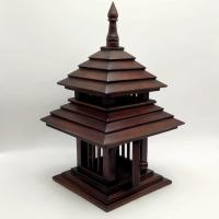 ราคา โคมไฟหัวเสา ไม้สักเก่า ฐานกว้าง 24 ซม. (18754872194)