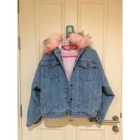 ราคา Jaket ยีนส์ บุขนชมพู มีฮู๊ด ขนที่ฮู๊ดเกะออกได้ (25038204425)