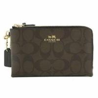 ราคา DOUBLE CORNER ZIP WRISTLET IN SIGNATURE COATED CANVAS (COACH F64131 (866441421)