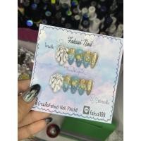 ราคา เล็บปลอมสำเร็จรูป100%ลายทะเล (10807391427)