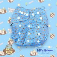 ราคา Baboon baby(0-2ขวบ)กางเกงผ้าอ้อมซักได้(กระดุม)พร้อมแผ่นซับชาโคลแบมบู5ชั้น(ลายLittle Baboon) (23646436314)
