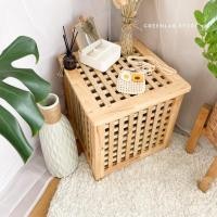 ราคา โต๊ะมูจิ โต๊ะข้าง โต๊ะไม้ รุ่น "Cube II" (ไม้ยางพารา) (5190292563)