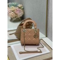 ราคา Dior 3 Grids-Patent Leather Gold Buckle Dior Bag Rose Pink Lady Mini Concubine Bag Cannage หวายตรวจสอบกระเป๋าถือกระเป๋า Messenger (56101186477)