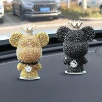 ราคา Crystal Diamond Cute Bear Car Air Outlet Aromatherapy Lasting Light Fragrance Bling Rhinestone Car Supplies Interior Acc (29583998687)