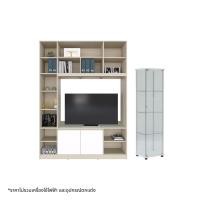 ราคา Koncept Furniture ชุดวางทีวี รุ่น Hanson พร้อมตู้โชว์กระจกใส Flassy แบรนด์ KONCEPT FURNITURE (43328247366)