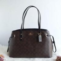 ราคา พร้อมส่ง #COACH #F57842 DRAWSTRING CARRYALL IN SIGNATURE CANVAS (6308394185)