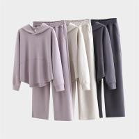 ราคา ชุดเสื้อสเวตเตอร์ทรงหลวมและกางเกงขากว้างทรงหลวมแบบสองชิ้นสำหรับฤดูใบไม้ผลิ/ฤดูใบไม้ร่วงและฤดูใบไม้ร่วงใหม่ ชุดเสื้อผ้าลำลองแบบสองชิ้น (50951547422)