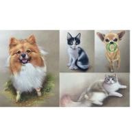 ราคา รับวาดภาพเหมือนวสัตว์เลี้ยง (Pet Portraits) สีพาสเทล ขนาด 38x53 cm (53254395678)