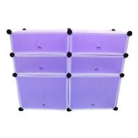 ราคา AS ตู้เสื้อผ้าตู้ DIY สีม่วง 6 ก้อน (95 x 37 x 74.5ซม.) (40878345632)