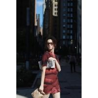 ราคา ส่งต่อเดรสสั้น สีแดง ลายกราฟฟิก ของ Rallymovement (5385501110)