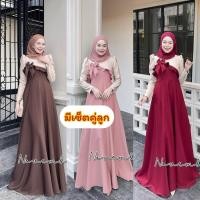 ราคา ชุดเดรสมุสลิม ชุดเดรสอิสลามราคาถูก มีเซ็ตแม่ลูก (44357889988)