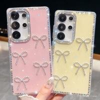 ราคา แฟชั่น S24Plus Electroplated Bow A17 ประกายเพชร A16 Glitter A55 Dot Diamond IMD สําหรับ Samsung S25Ultra Star A56 เคสโทรศัพท์ (40867771872)