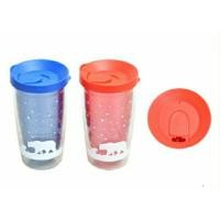 ราคา แก้วน้ำพลาสติกแข็ง 2 ชั้นขนาด 500 ml. ลายหมีขาว มีฝาปิด (18257559130)