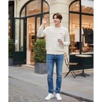 ราคา ของแท้ มือสองสภาพดี Vintage 90 Lacoste knit Made in France เสื้อไหมพรม สี Ivory ทอลายข้าวหลามตัด รุ่นคลาสสิค (46853896889)